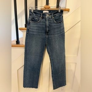 LOFT THE 90s STRAIGHT DISTRESSED HEM JEANS!